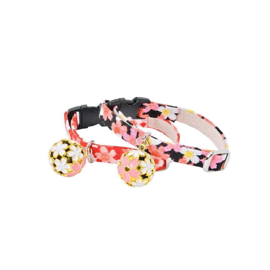 【Amo.K】 Cat Collar - Cherry Blossoms