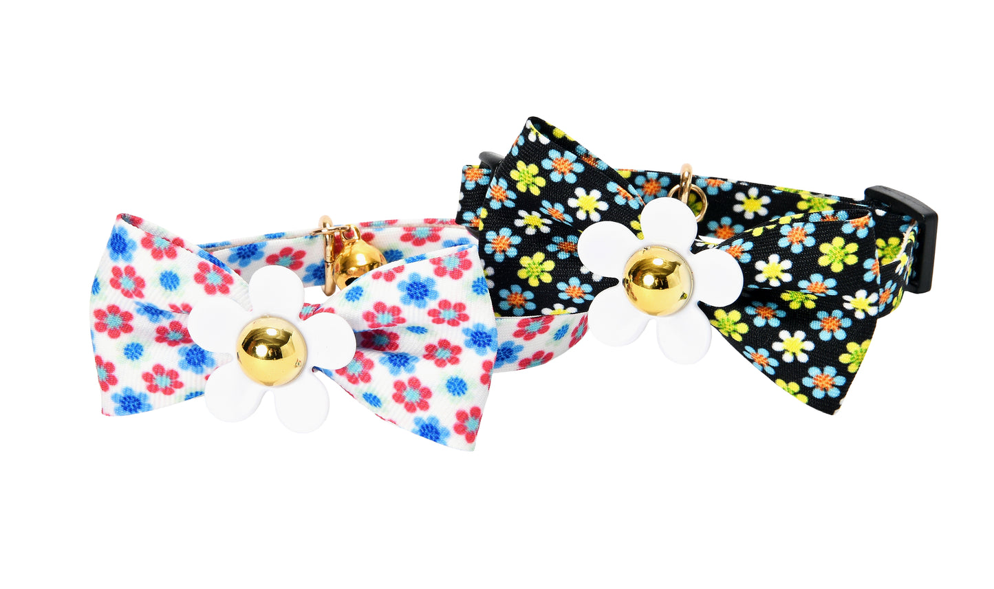 【Amo.K】 Cat Collar - Retro Flower