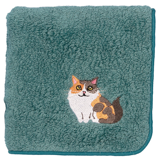 【HHD】 Japan Organic Cotton Embroidered Square Handkerchief - Norwegian (Gray)