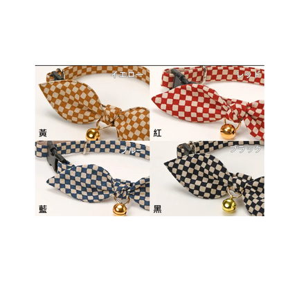 【Amo.K】 Cat Collar - Checkered