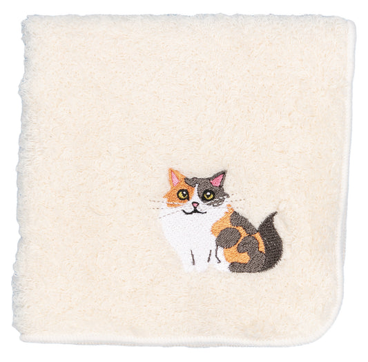 【HHD】 Japan Organic Cotton Embroidered Square Handkerchief - Norwegian (White)